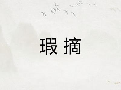 瑕摘