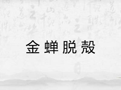 金蝉脱殻 金蝉脱殻