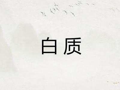 白质 白质