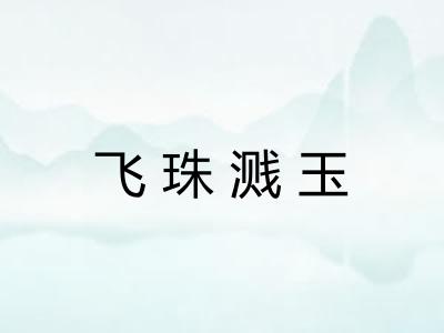 飞珠溅玉