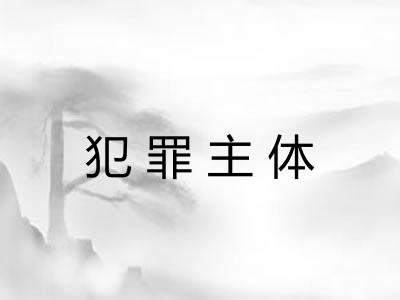 犯罪主体