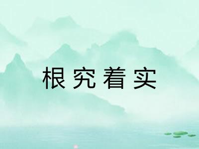 根究着实