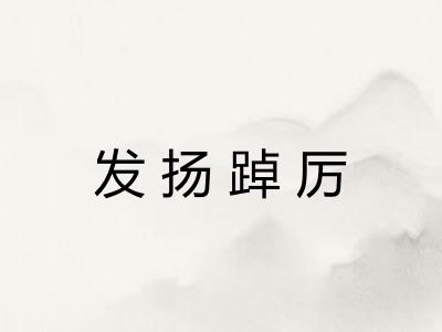 发扬踔厉
