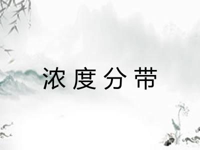 浓度分带