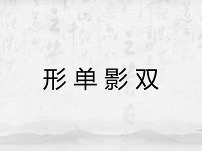 形单影双