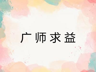 广师求益