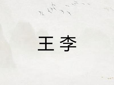 王李 王李