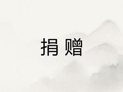 捐赠