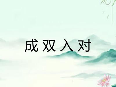 成双入对