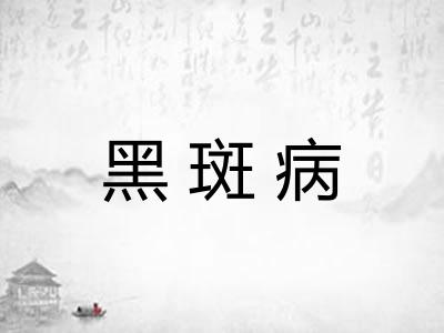 黑斑病 黑斑病
