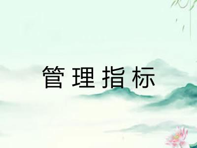 管理指标