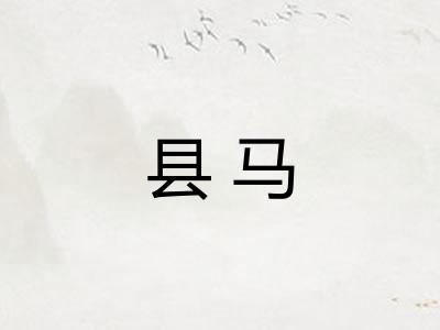 县马