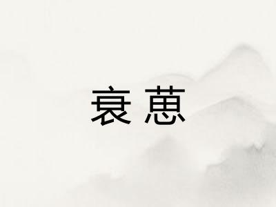 衰葸