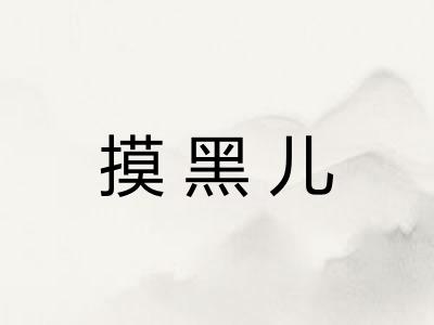 摸黑儿 摸黑儿