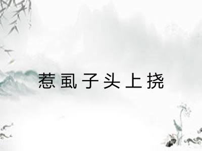 惹虱子头上挠 惹虱子头上挠
