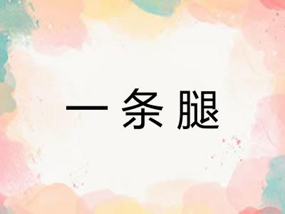一条腿 一条腿