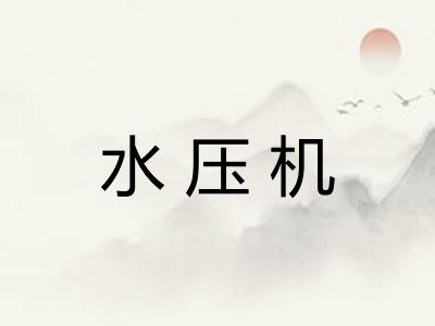 水压机 水压机