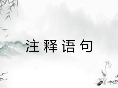 注释语句