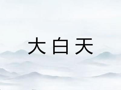 大白天