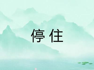 停住 停住