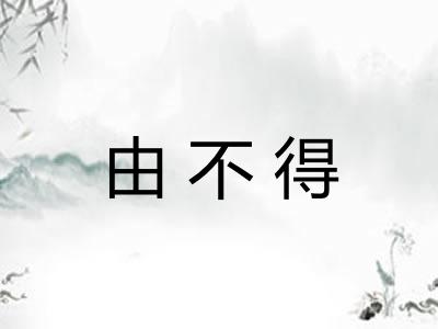 由不得 由不得