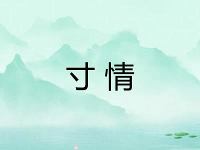 寸情