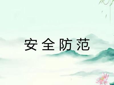 安全防范
