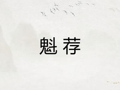 魁荐 魁荐