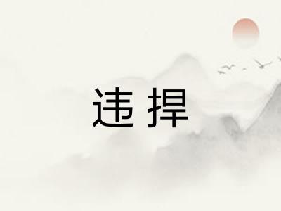 违捍