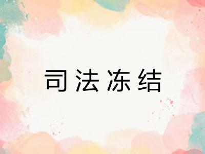 司法冻结