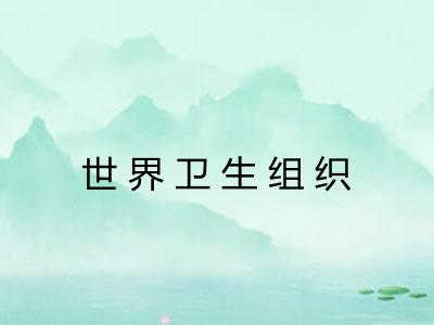 世界卫生组织
