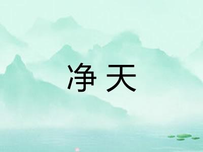净天 净天
