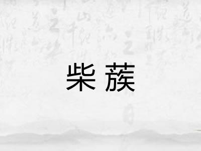 柴蔟