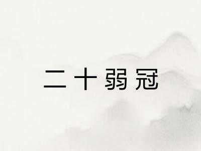 二十弱冠