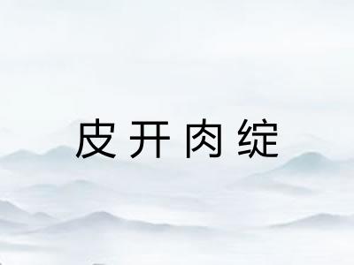 皮开肉绽 皮开肉绽