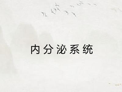 内分泌系统