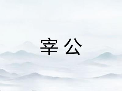 宰公