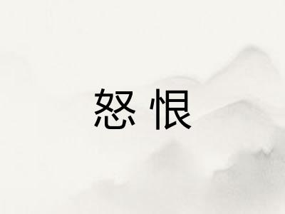 怒恨