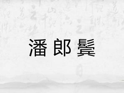 潘郎鬓