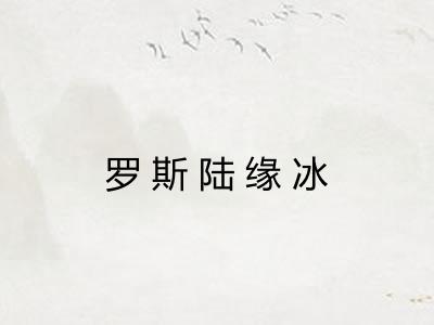 罗斯陆缘冰 罗斯陆缘冰