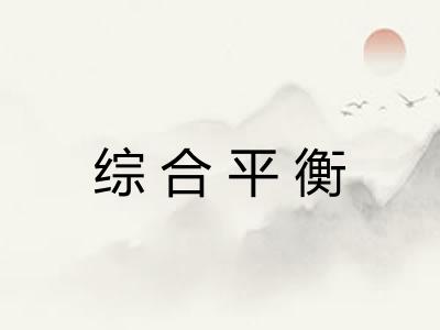综合平衡 综合平衡