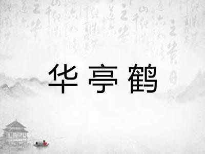 华亭鹤 华亭鹤