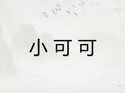小可可