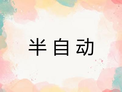 半自动 半自动