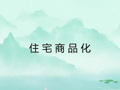 住宅商品化 住宅商品化