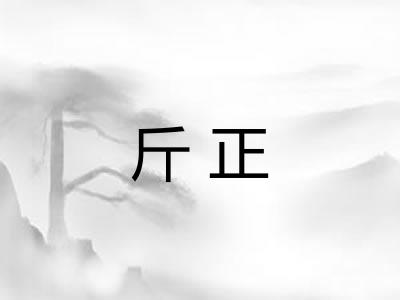 斤正