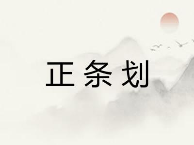 正条划