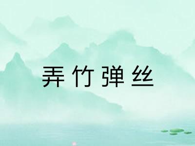 弄竹弹丝