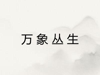 万象丛生
