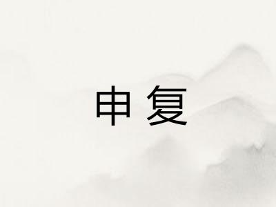 申复